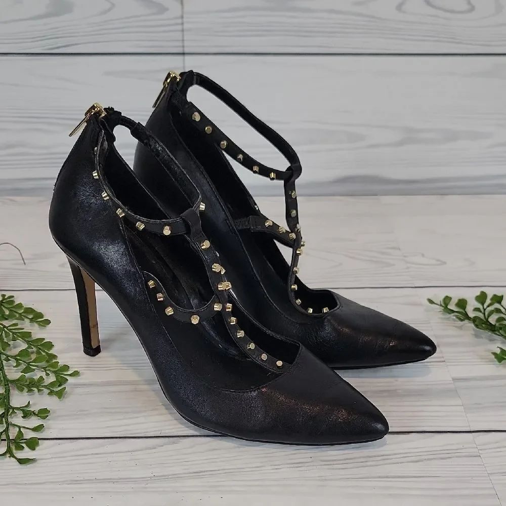 Banana Republic Adelia Studded Pump Heels In Black Womens Size 8.5